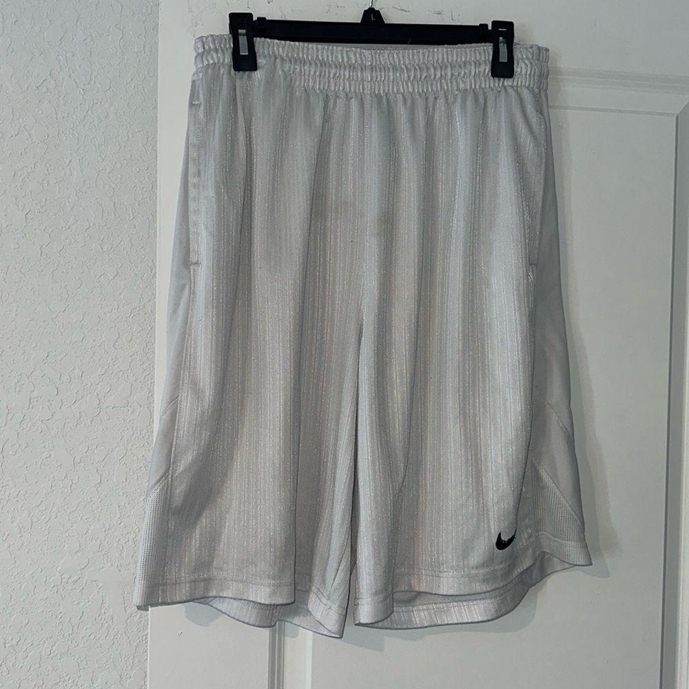 BOYS XL WHITE NIKE SHORTS (Stained)